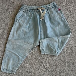 Munster Kids Drop Jogger Pants - light blue washed faded - size 2